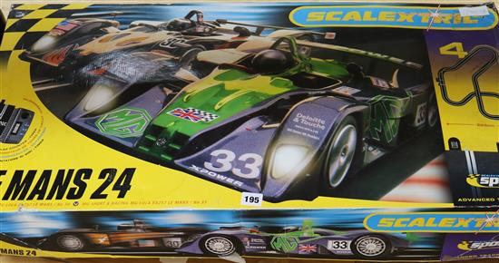 A boxed Scalextric Lemans 24